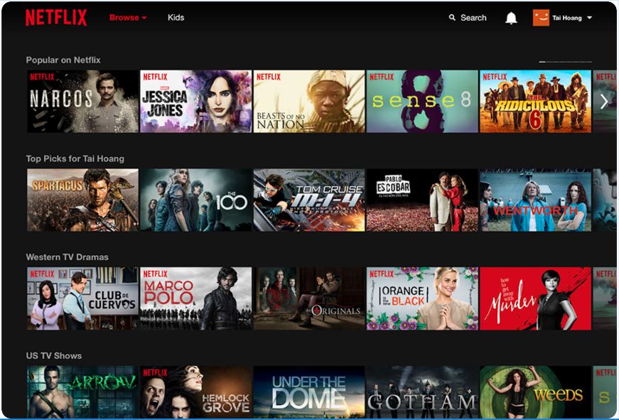 Netlix có thể xem trên các thiết bị nào