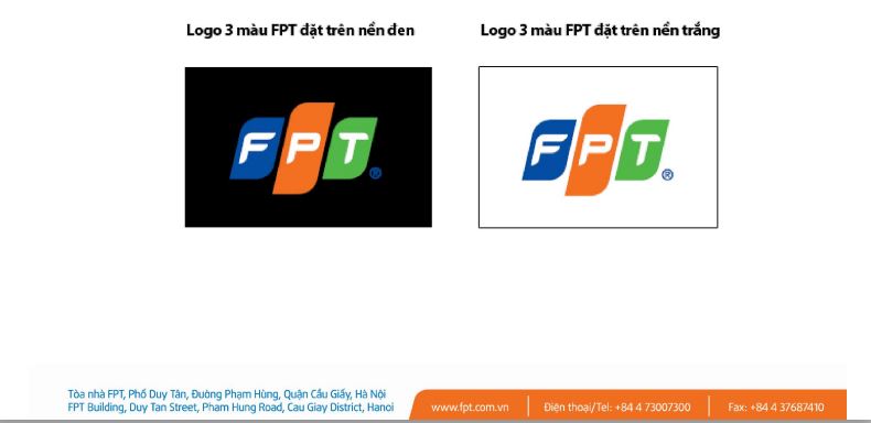 hệ thống màu logo fpt