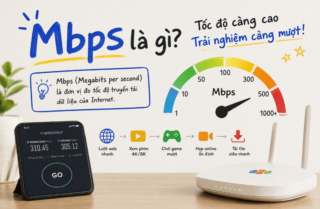 Mbps là gì? Mbps so với Gbps – Nên chọn gói cước Wifi tốc độ nào ?