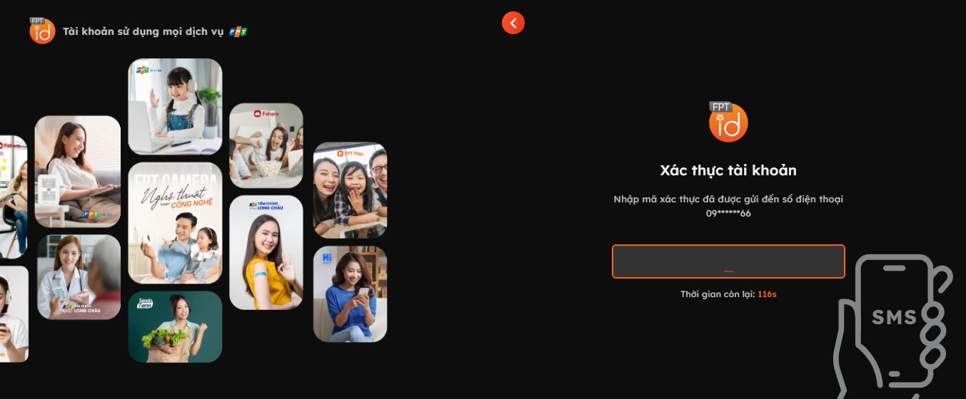 Hướng dẫn tải và mua gói FPT Play trên điện thoại, máy tính, Tivi Smart 7 FPT gửi mã xác nhận để kích hoạt