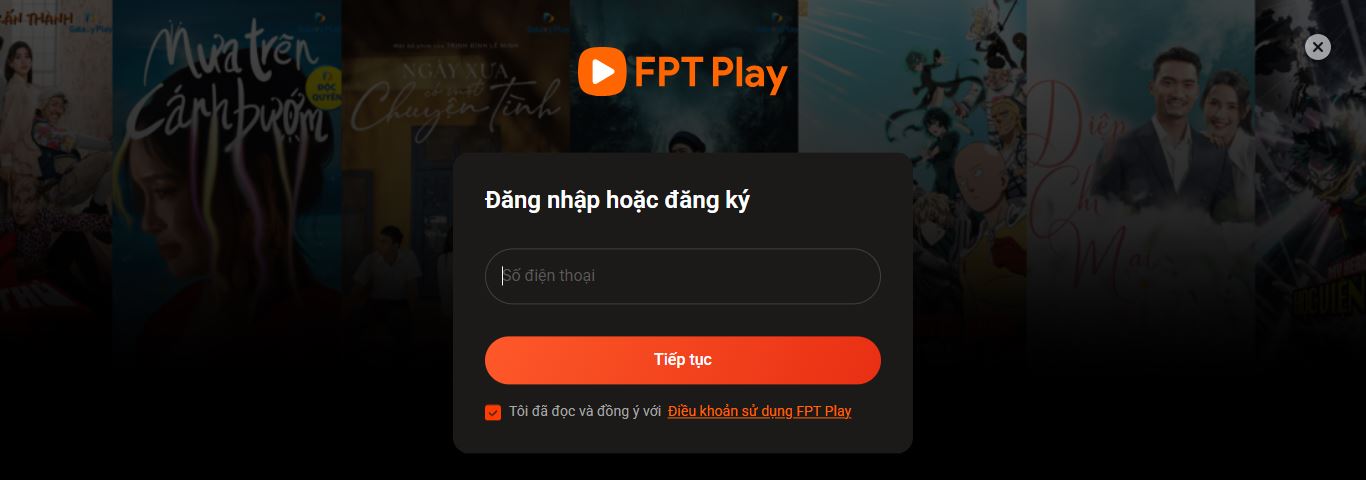 Hướng dẫn tải và mua gói FPT Play trên điện thoại, máy tính, Tivi Smart 6 Nhập SDT đăng ký FPT play