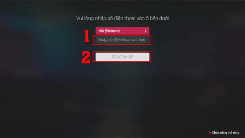 Hướng dẫn tải và mua gói FPT Play trên điện thoại, máy tính, Tivi Smart 9 Nhập số điện thoại đăng ký hoặc đã đăng ký FPT Play