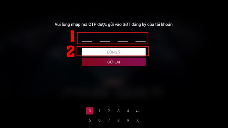 Hướng dẫn tải và mua gói FPT Play trên điện thoại, máy tính, Tivi Smart 10 Tiến hành nhập mã xác thực nhận được vào đây