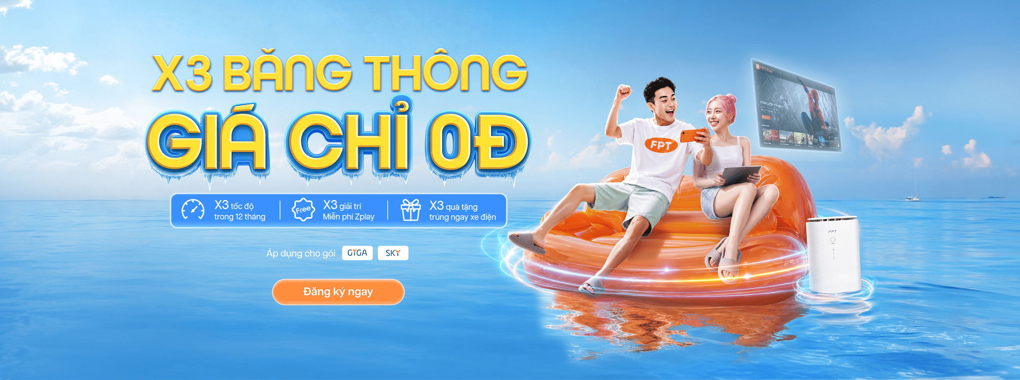 Lắp đặt Internet X3 băng thông