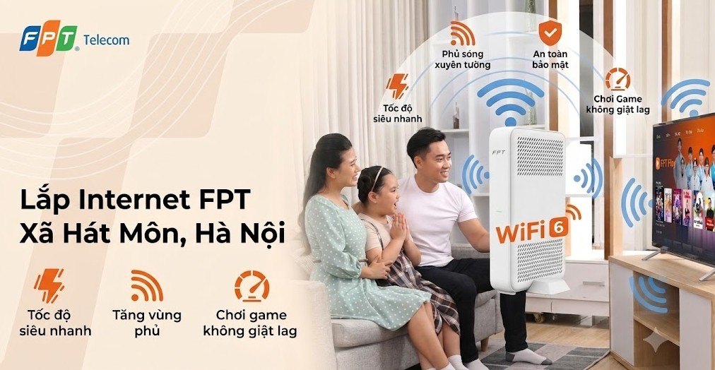 Lắp Internet FPT Xã Hát Môn, Hà Nội - Giá chỉ 200k, Tặng Modem 1 Lắp Internet FPT Xã Hát Môn, Hà Nội