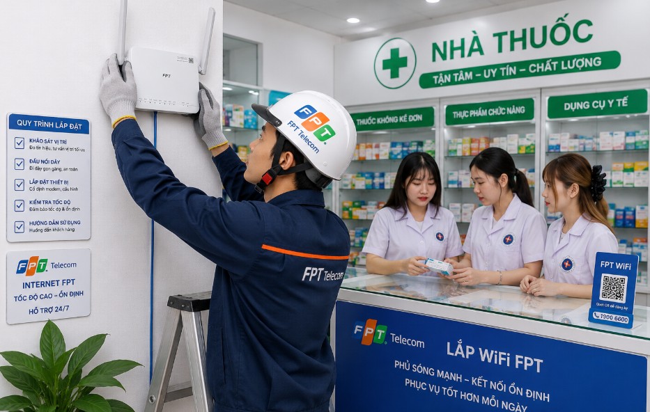 Lắp WiFi cho Nhà Thuốc - Giá tốt, báo giá chính xác, triển khai nhanh 1 Lắp WiFi cho Nhà Thuốc
