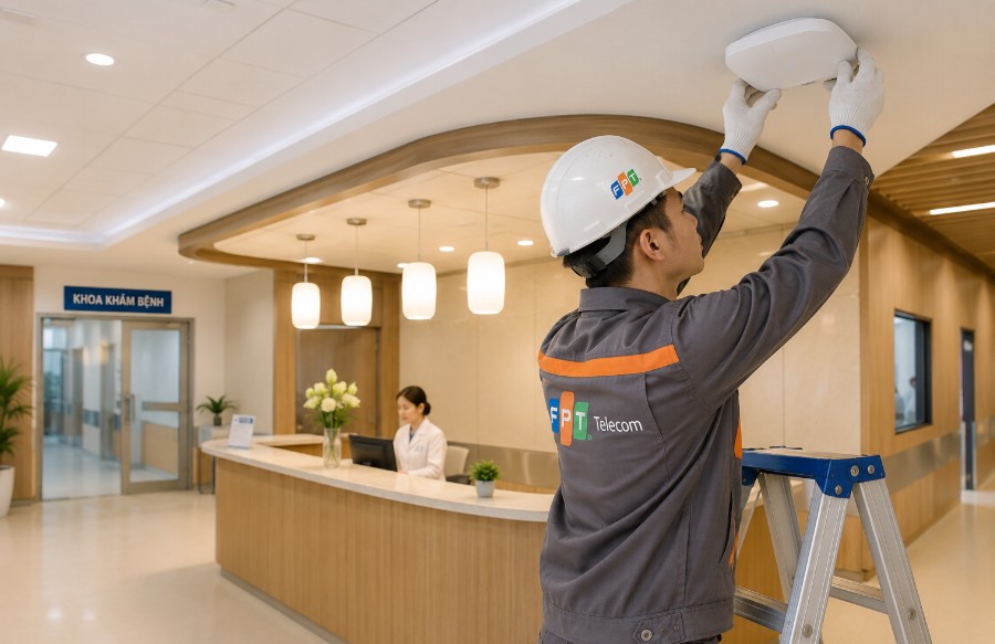 Lắp WiFi cho Bệnh Viện - Giải pháp Internet ổn định, phủ sóng toàn diện 2 Lắp đặt mạng WiFi cho bệnh viện