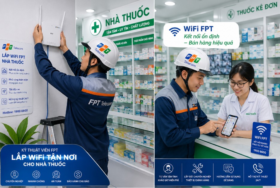 Lắp WiFi cho Nhà Thuốc - Giá tốt, báo giá chính xác, triển khai nhanh 2 Lắp wifi cho nhà thuốc tận nơi